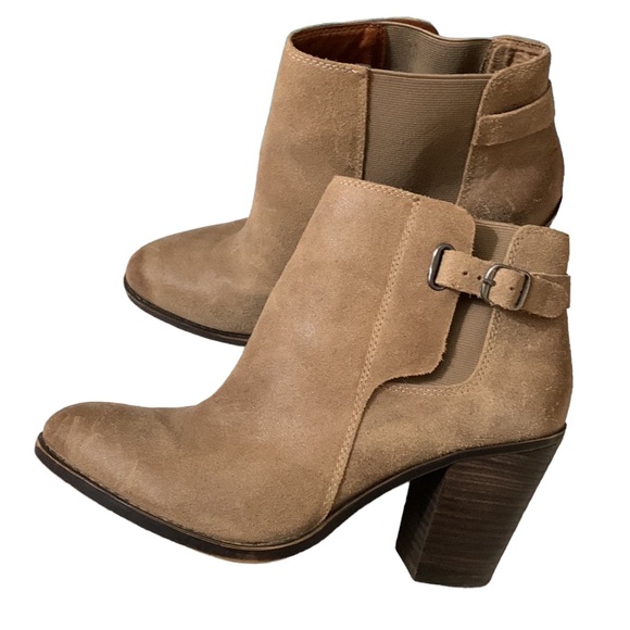Lucky Brand Esperanza suede buckle stacked heel booties - Picture 16 of 16